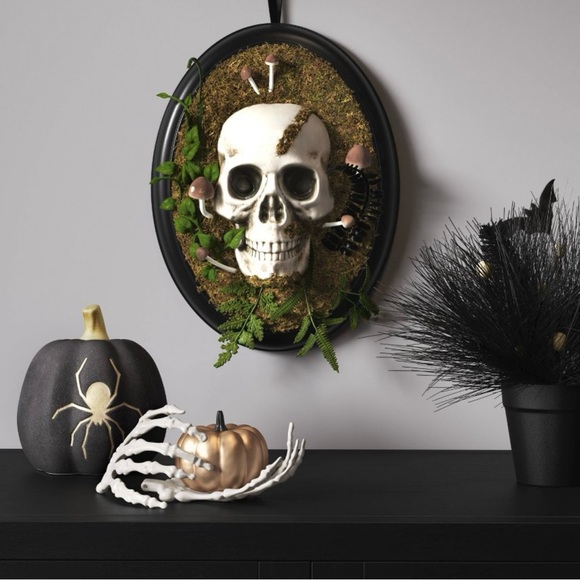 NWT - 14" Hanging Framed Skull Halloween Decorative Prop - Hyde & EEK! Boutique™ - Picture 3 of 9